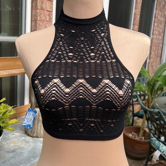 NWT Fee People So Bright Brami Bralette Black Size Xs/S - Picture 2 of 12